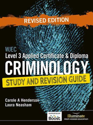 cover image of WJEC Level 3 Applied Certificate & Diploma Criminology
